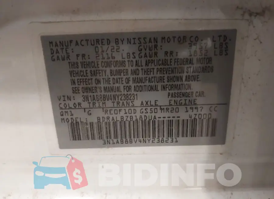 3N1AB8BV4NY238231 Photo# 9