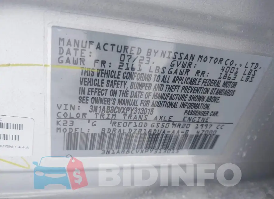 3N1AB8CVXPY313015 Photo# 9