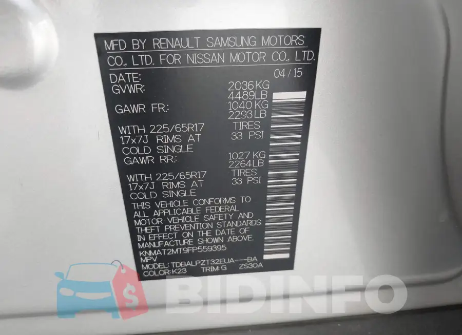KNMAT2MT9FP559395 Photo# 9