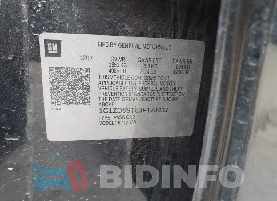 1G1ZD5ST6JF178437 Photo# 9