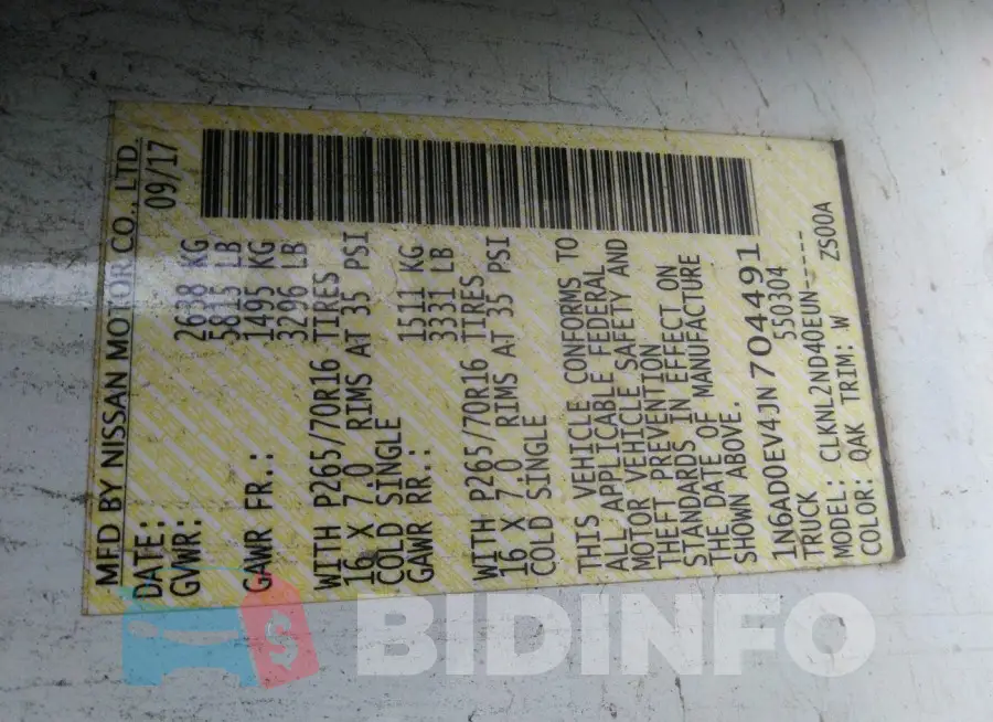 1N6AD0EV4JN704491 Photo# 9
