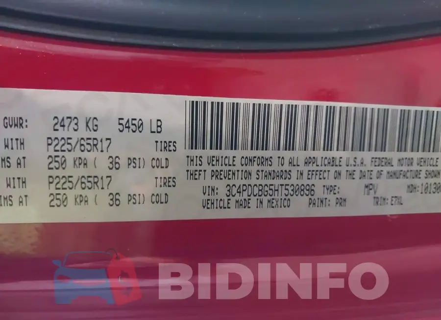 3C4PDCBG5HT530896 Photo# 9
