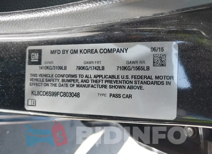 KL8CD6S99FC803048 Photo# 9