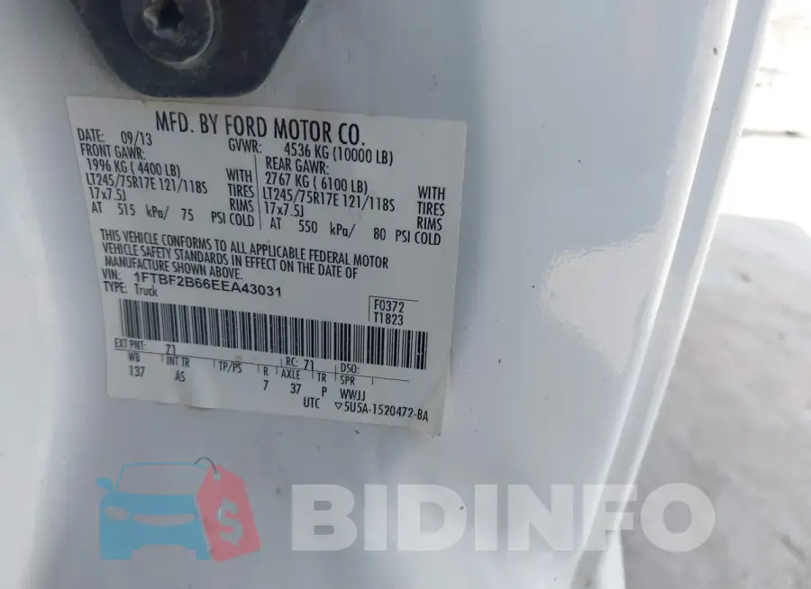1FTBF2B66EEA43031 Photo# 9