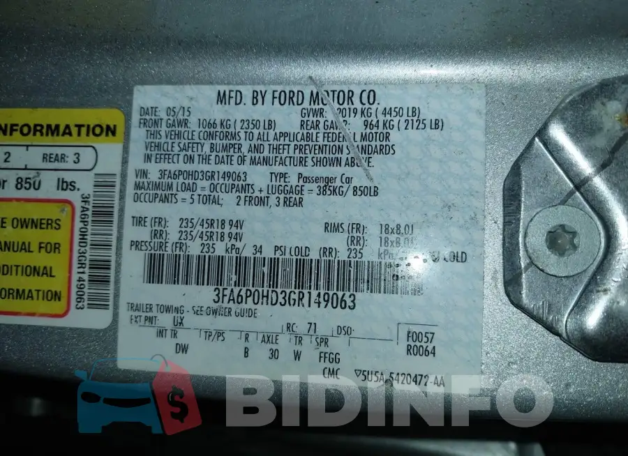 3FA6P0HD3GR149063 Photo# 9