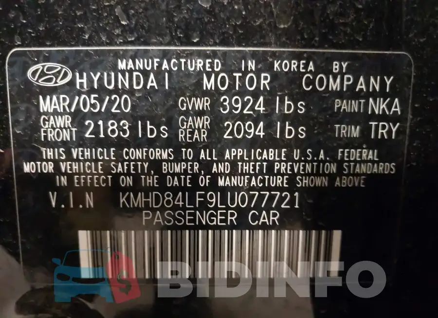 KMHD84LF9LU077721 Photo# 9