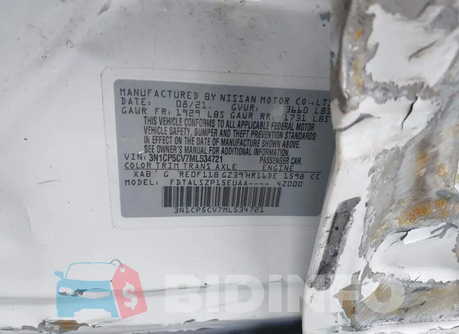 3N1CP5CV7ML534721 Photo# 9