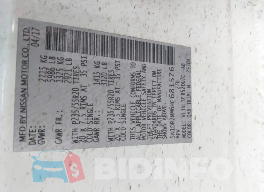 5N1DR2MM6HC681576 Photo# 9