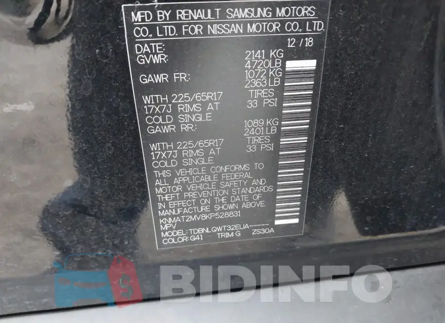 KNMAT2MV8KP528831 Photo# 9