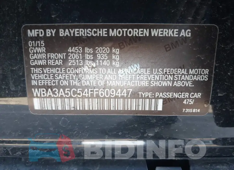WBA3A5C54FF609447 Photo# 8