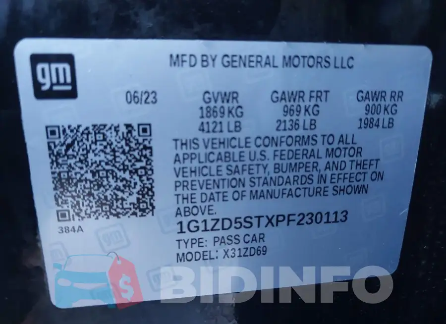1G1ZD5STXPF230113 Photo# 9