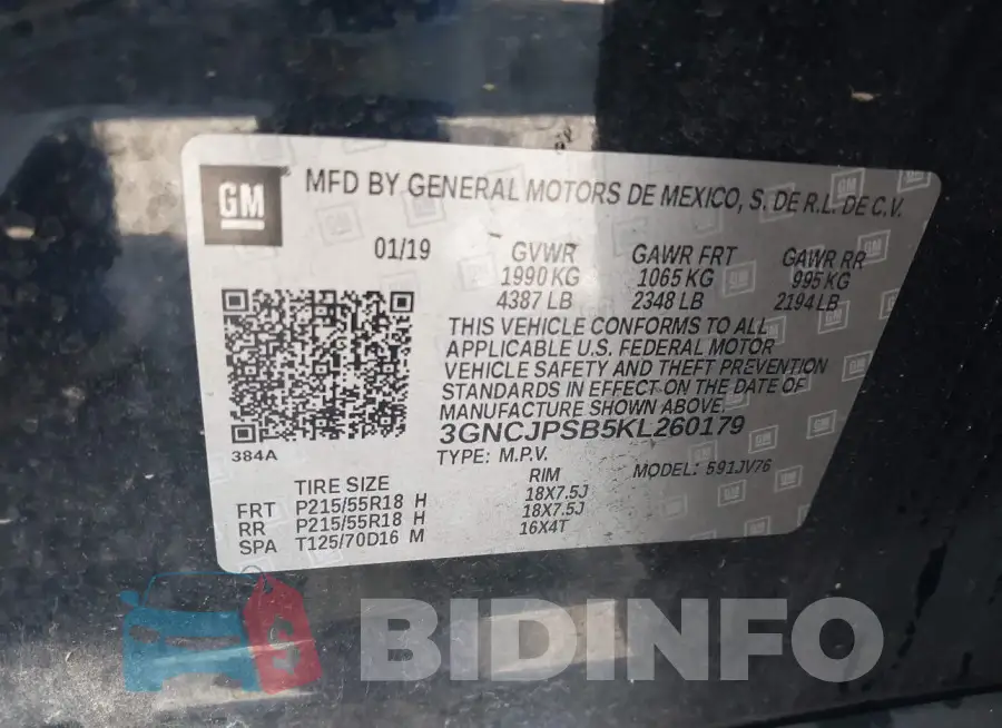 3GNCJPSB5KL260179 Photo# 9