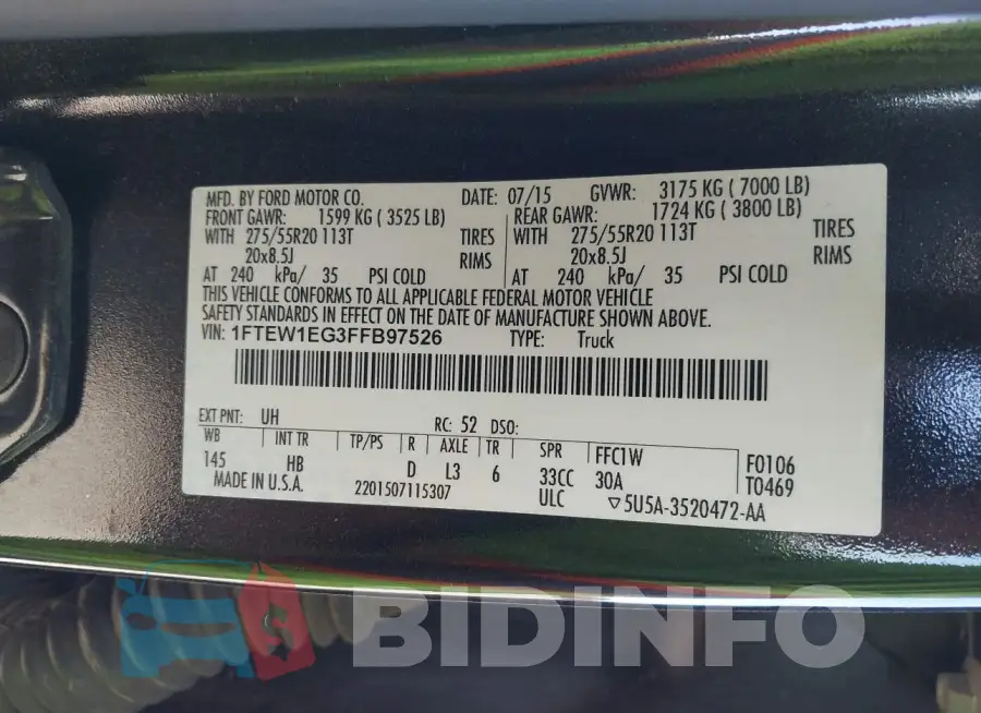 1FTEW1EG3FFB97526 Photo# 9