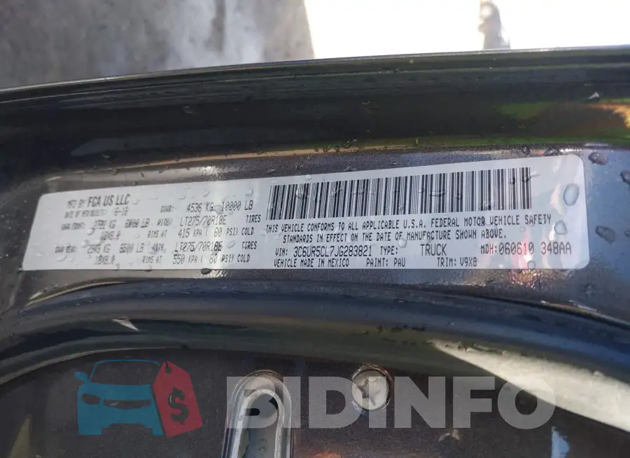 3C6UR5CL7JG283821 Photo# 9