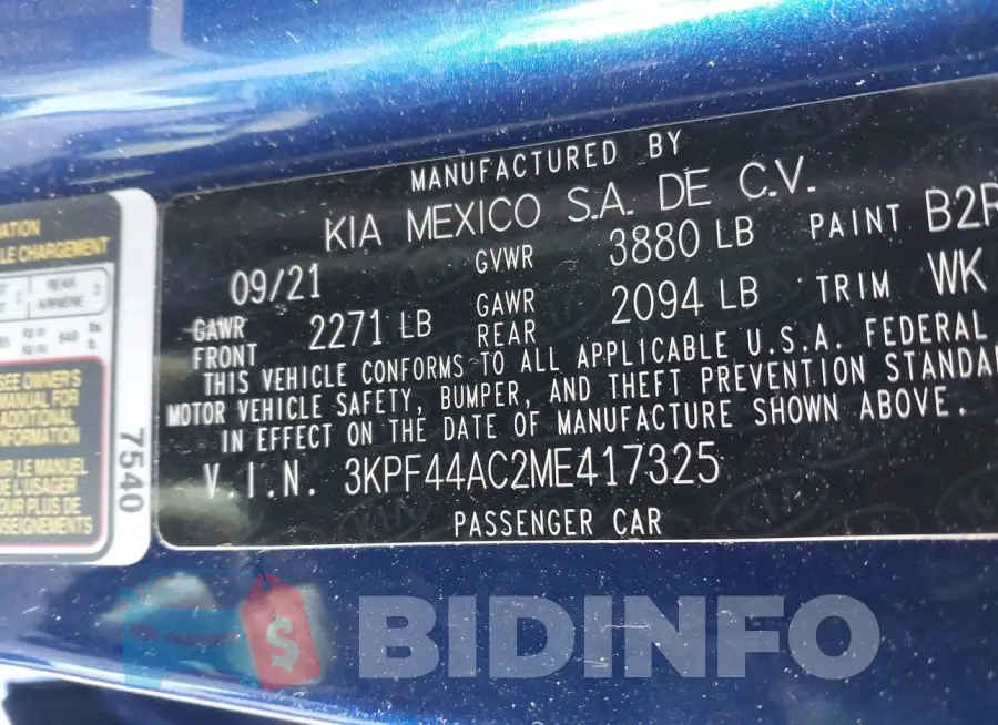 3KPF44AC2ME417325 Photo# 9