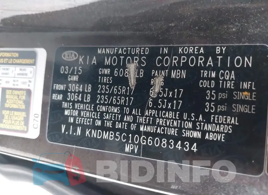 KNDMB5C10G6083434 Photo# 9