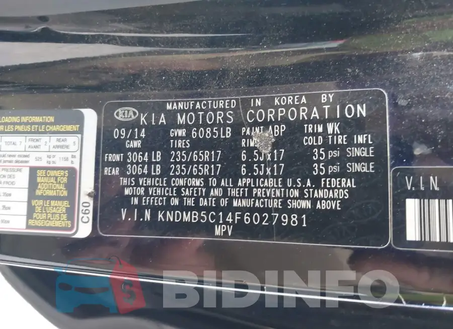 KNDMB5C14F6027981 Photo# 9