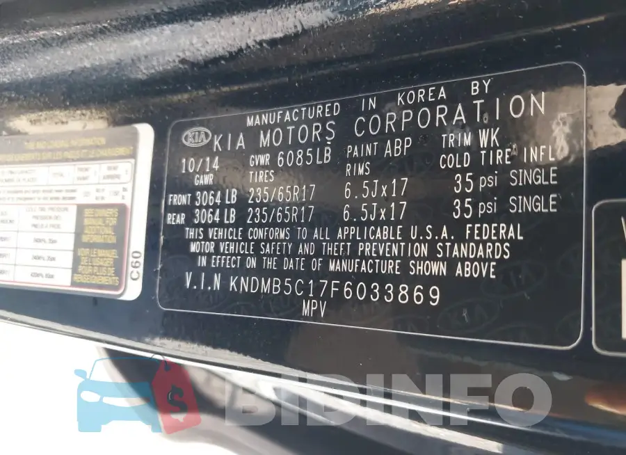 KNDMB5C17F6033869 Photo# 9