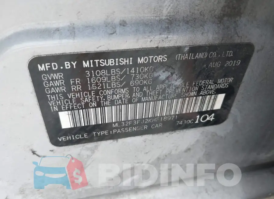 ML32F3FJ2KHF18971 Photo# 9