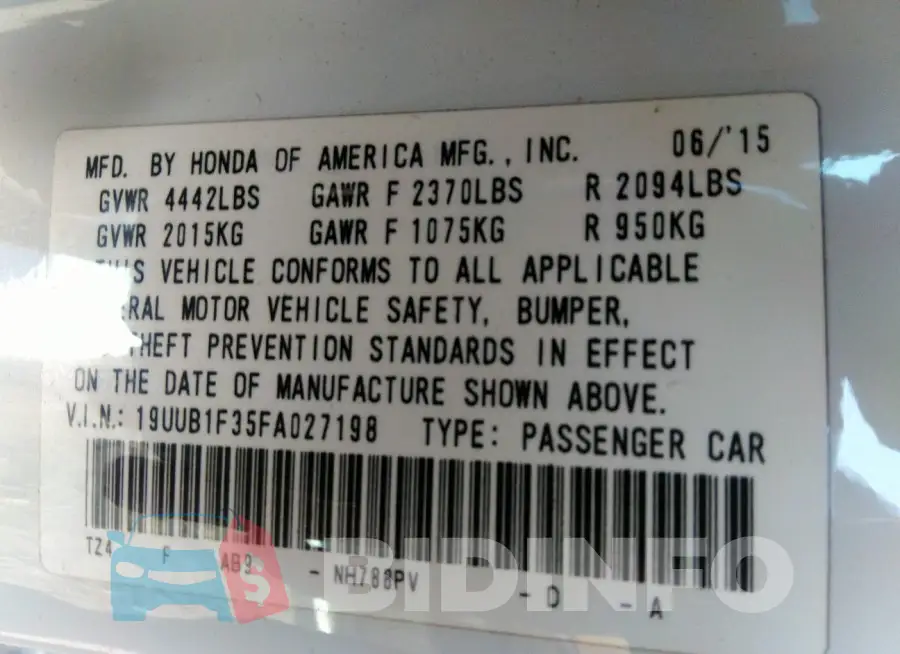 19UUB1F35FA027198 Photo# 9