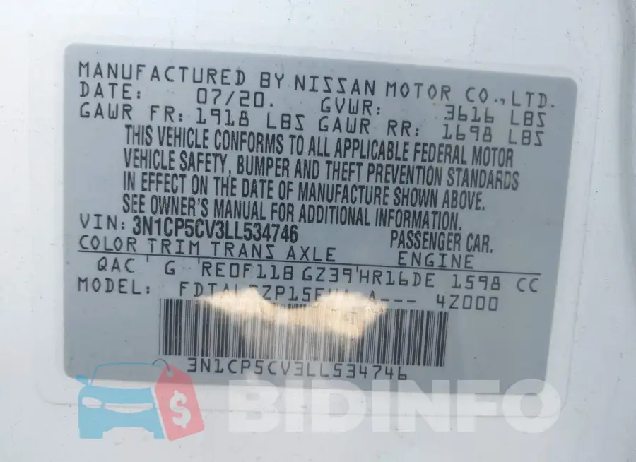 3N1CP5CV3LL534746 Photo# 9