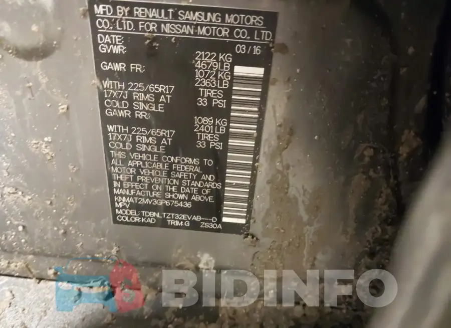 KNMAT2MV3GP675436 Photo# 9
