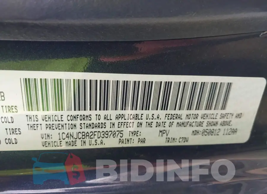 1C4NJCBA2FD397075 Photo# 9