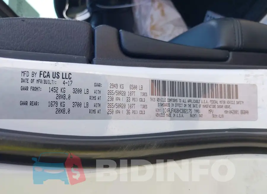 1C4RJFAG8HC882175 Photo# 9