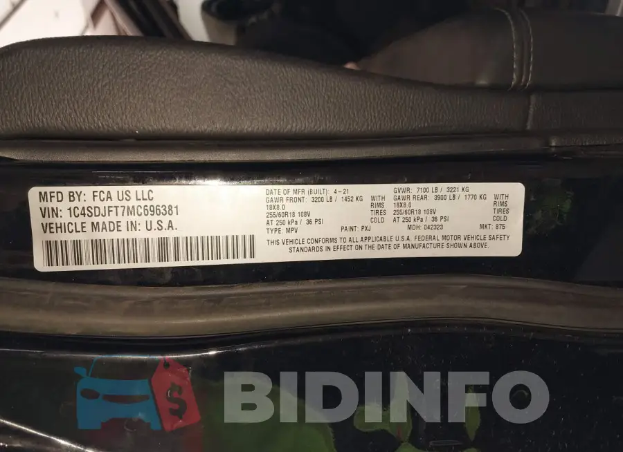 1C4SDJFT7MC696381 Photo# 9
