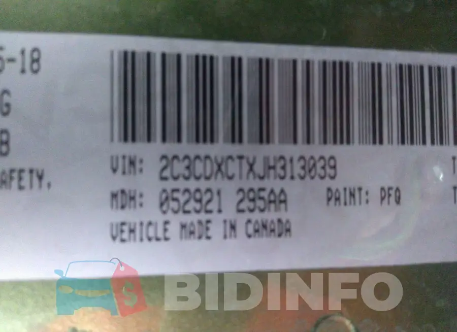 2C3CDXCTXJH313039 Photo# 9