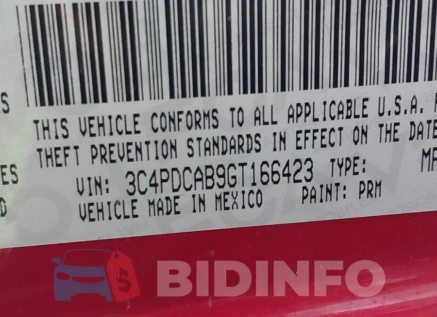 3C4PDCAB9GT166423 Photo# 9