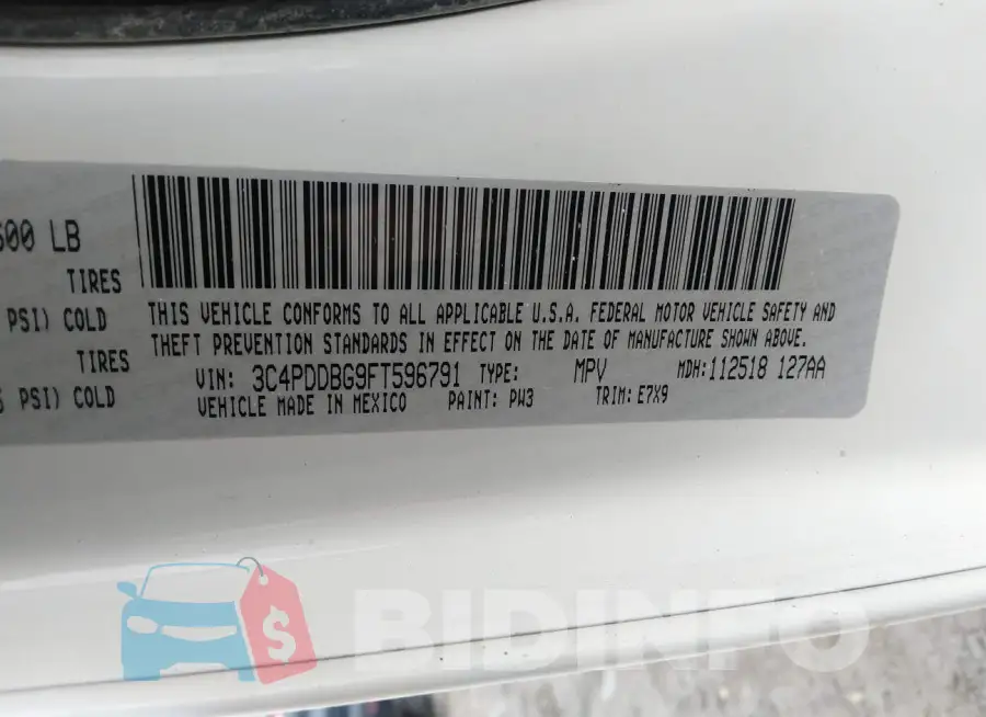 3C4PDDBG9FT596791 Photo# 9