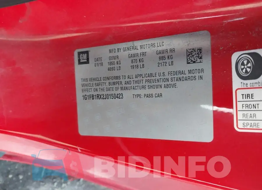 1G1FB1RX2J0150423 Photo# 9