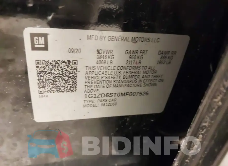 1G1ZD5ST0MF007526 Photo# 9