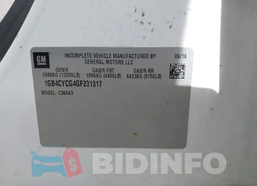 1GB4CYCG4GF231317 Photo# 8
