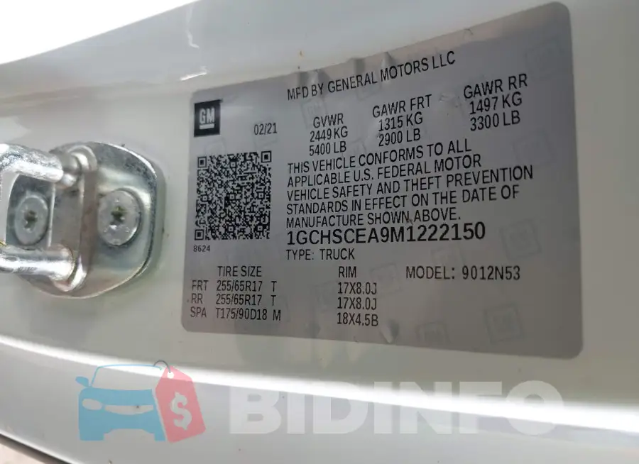 1GCHSCEA9M1222150 Photo# 9