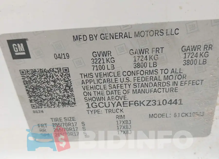 1GCUYAEF6KZ310441 Photo# 9