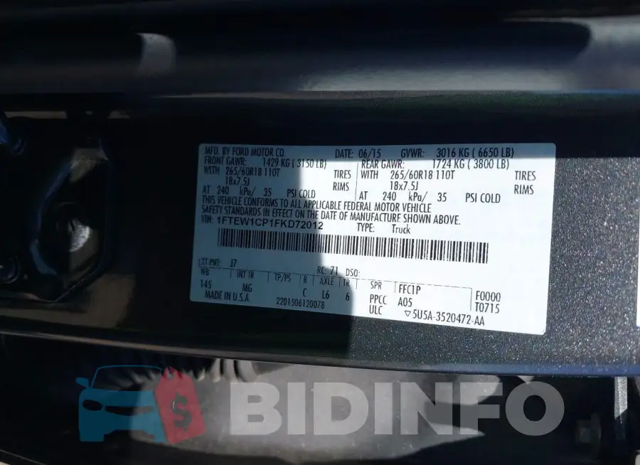 1FTEW1CP1FKD72012 Photo# 9