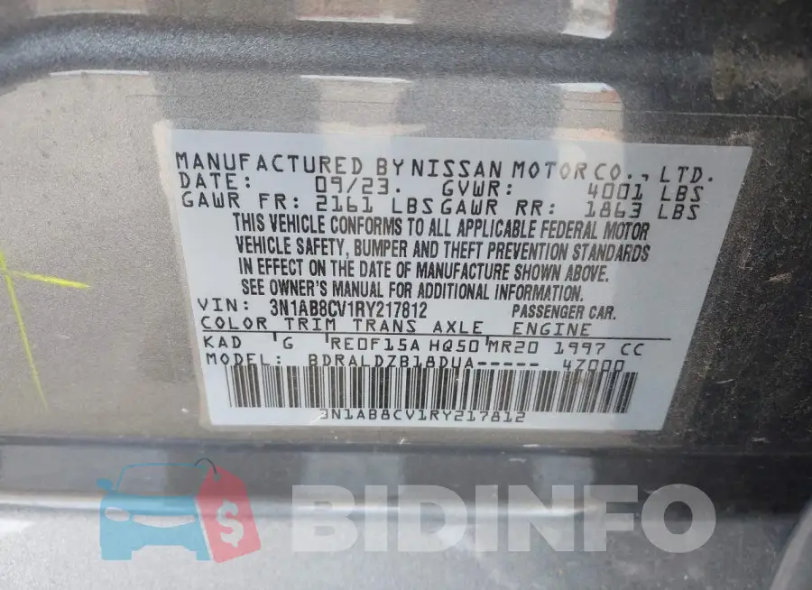 3N1AB8CV1RY217812 Photo# 9