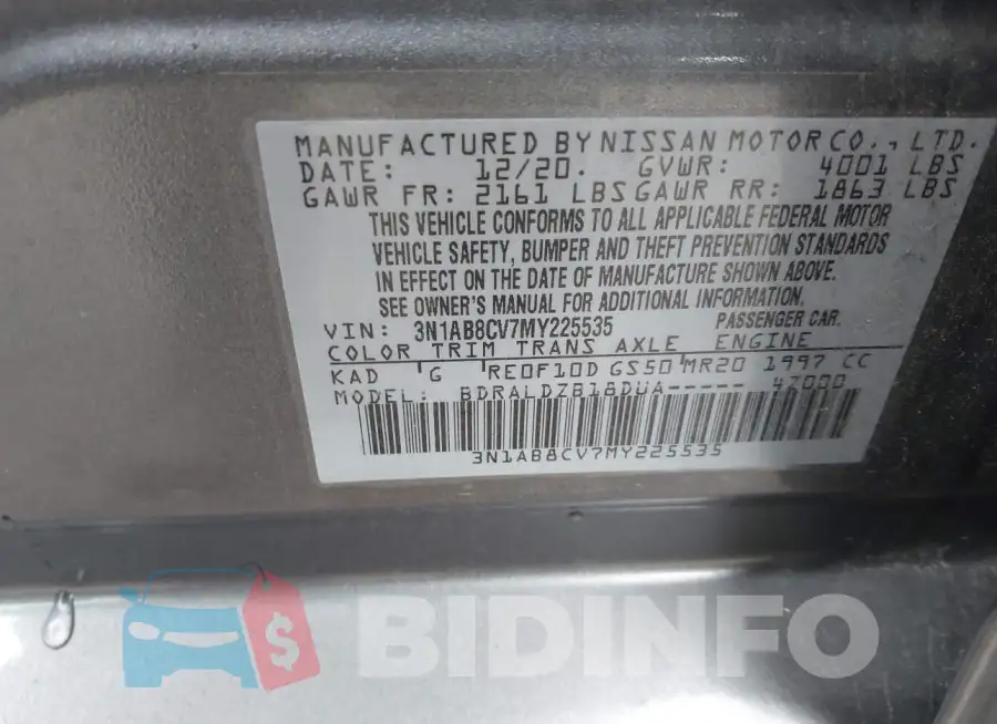 3N1AB8CV7MY225535 Photo# 9