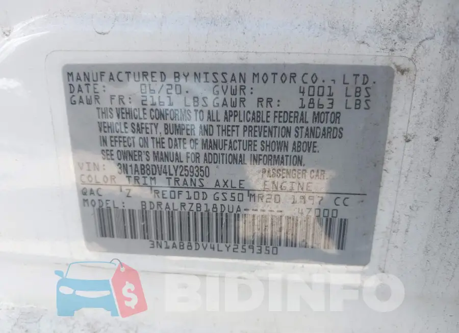 3N1AB8DV4LY259350 Photo# 9
