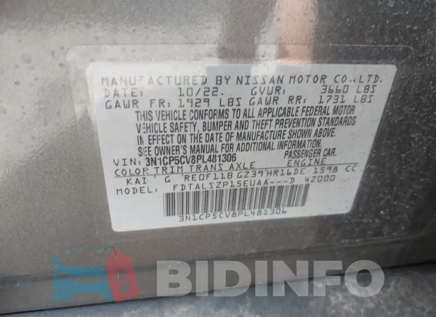 3N1CP5CV8PL481306 Photo# 9