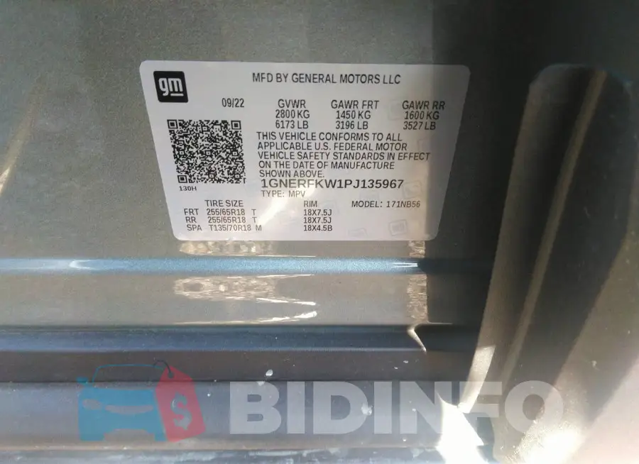 1GNERFKW1PJ135967 Photo# 9