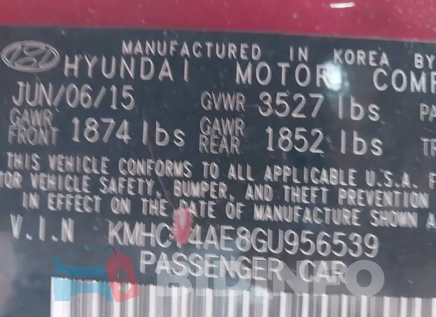 KMHCT4AE8GU956539 Photo# 9