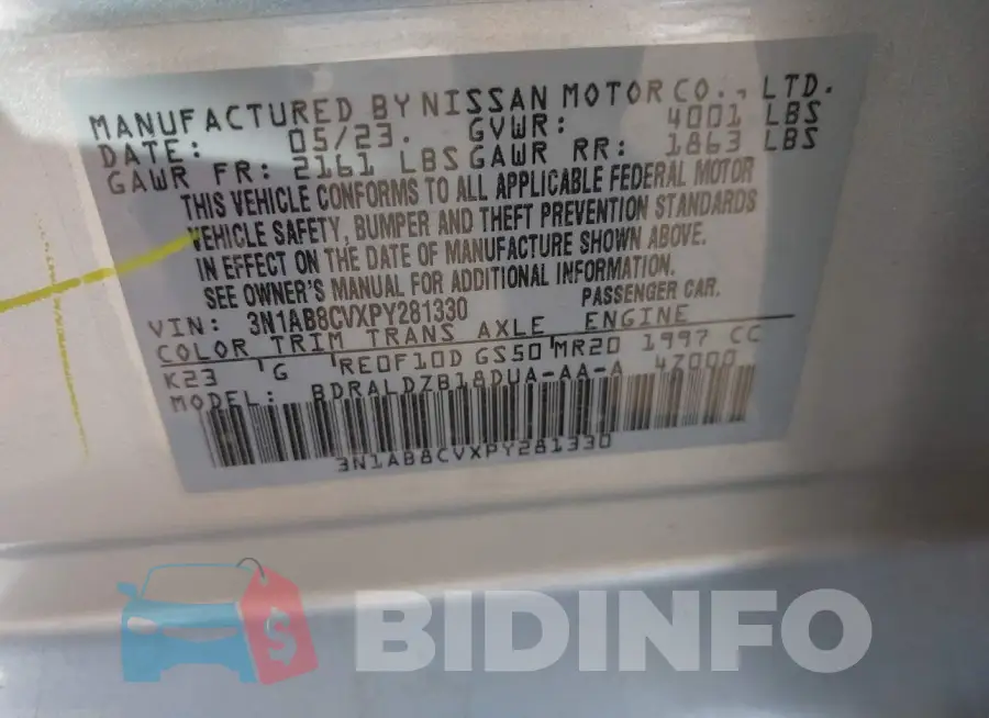3N1AB8CVXPY281330 Photo# 9