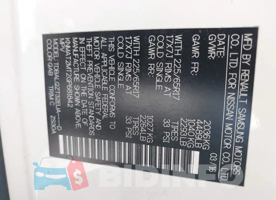KNMAT2MT2GP681842 Photo# 9