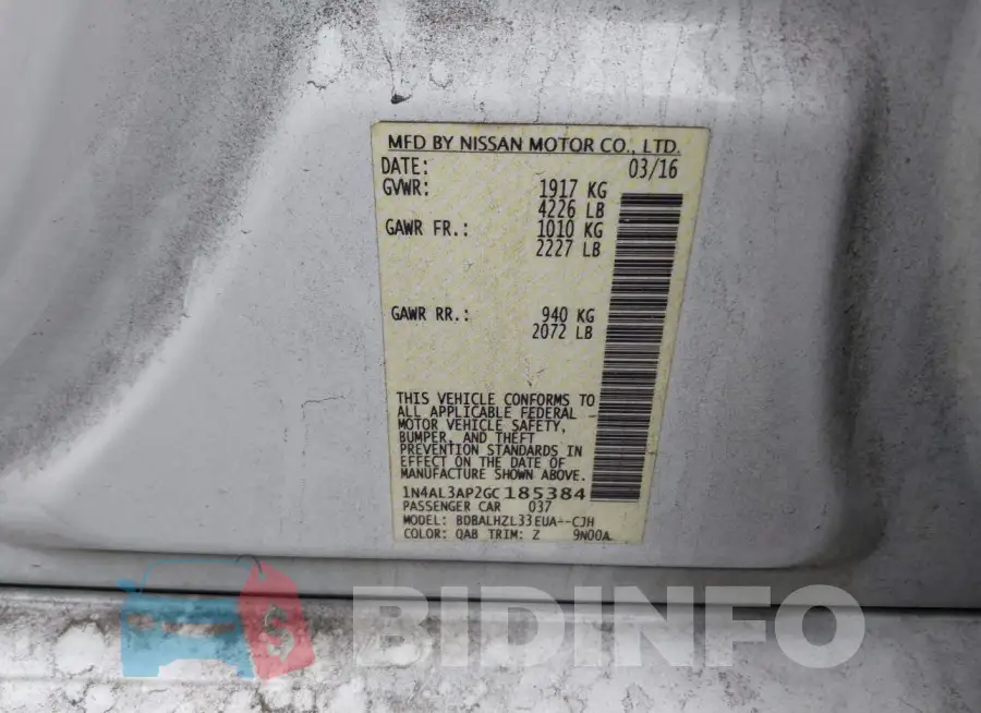 1N4AL3AP2GC185384 Photo# 9