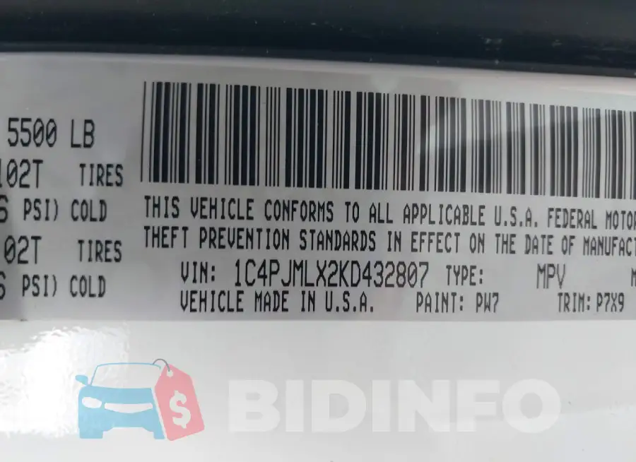 1C4PJMLX2KD432807 Photo# 9