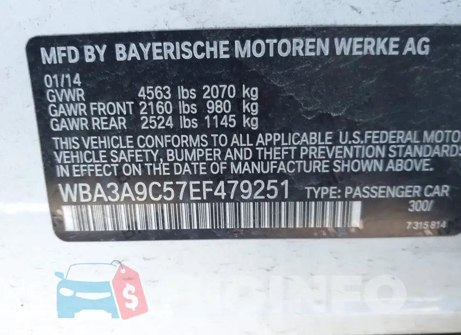 WBA3A9C57EF479251 Photo# 9
