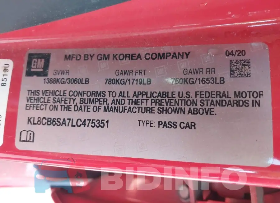 KL8CB6SA7LC475351 Photo# 9